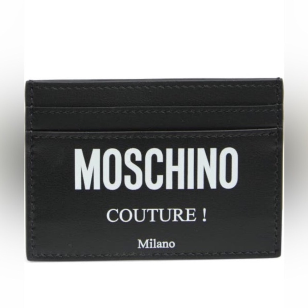 MOSCHINO Leather Card Case - Picture 1 of 6